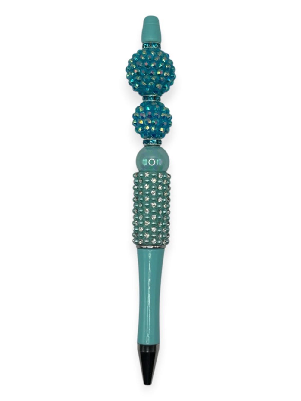 Handcrafted Turquoise Crystal Beaded Pen